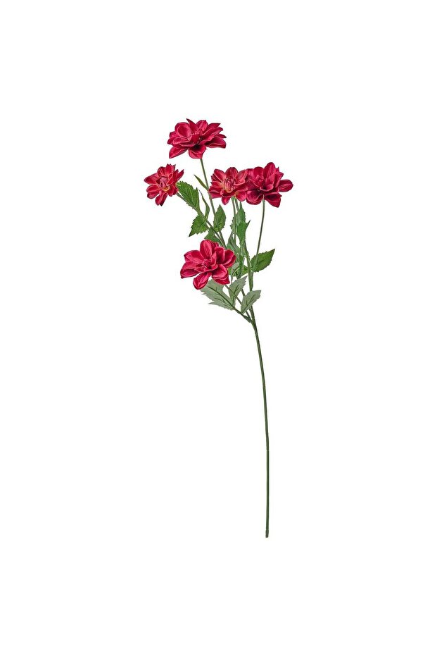 Artificial Dahlia Flower Stem, Dark Pink, 66 cm