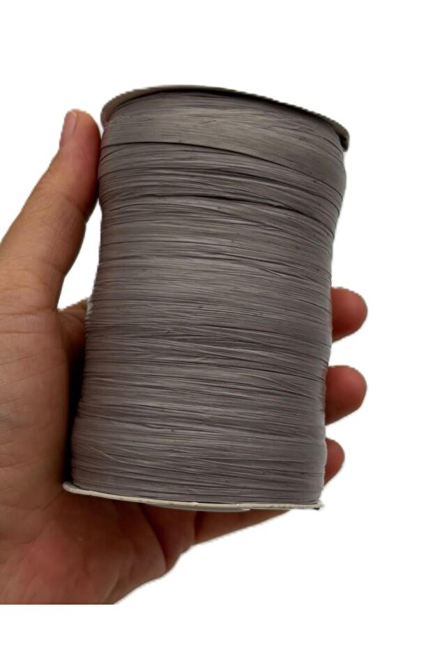 Number 64 Dark Gray Color Angel Soft Raffia, Satin Raffia 100 Gr 200 Meters