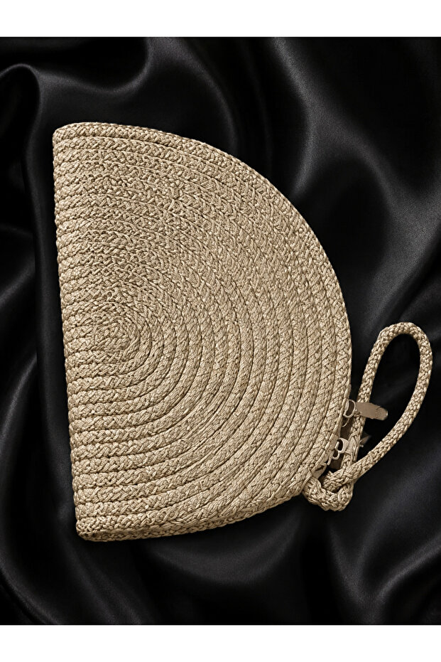 Handmade wicker handbag - clutch bag