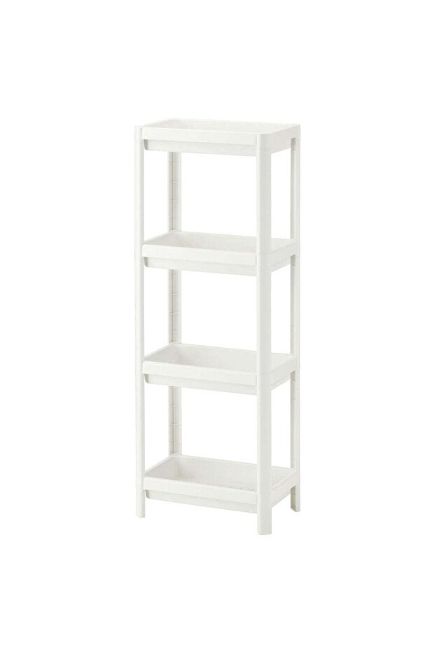 Shelf Unit, White, 37x23x101 cm