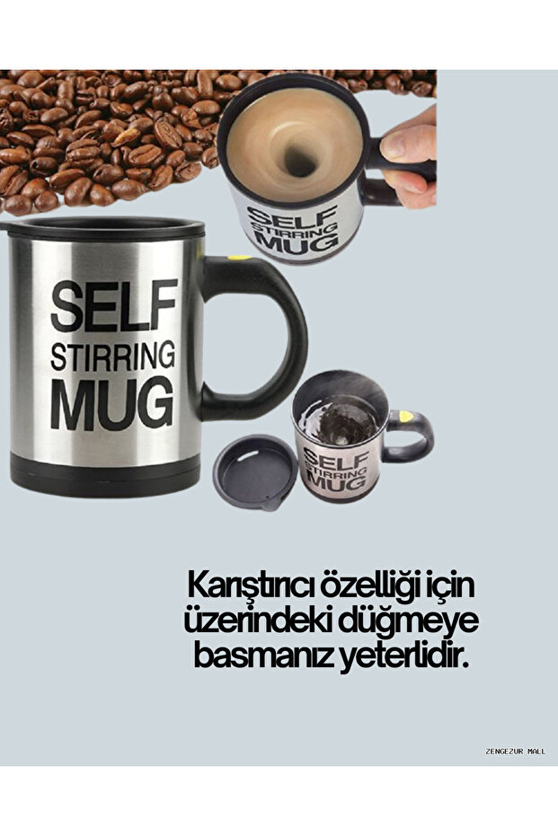Zngzrmll Ki Kini Stirring Thermos Mug – Practical, with Powerful Motor and (201751) Thermos Feature