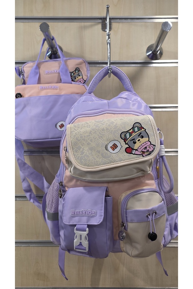 School Bag with Lunch Box and Pencil Case