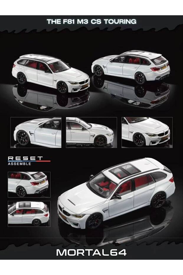 Mortal Model Bmw F81 M3 Touring 1/64 Fairing with Special Wipes and Plexiglass