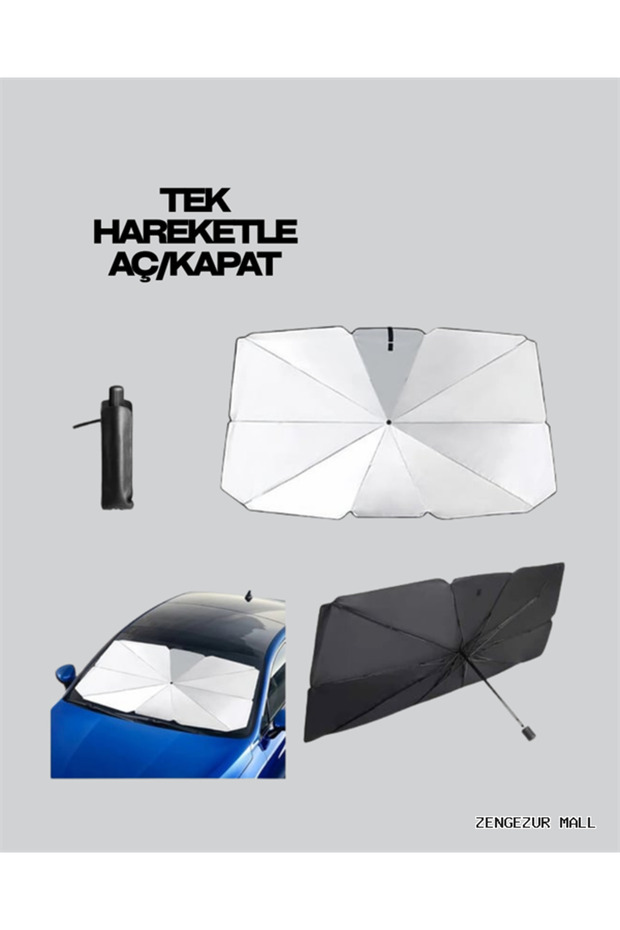 Zngzrmll Quality Fiberglass Skeleton Car Umbrella – Suitable for All (210213) Vehicles