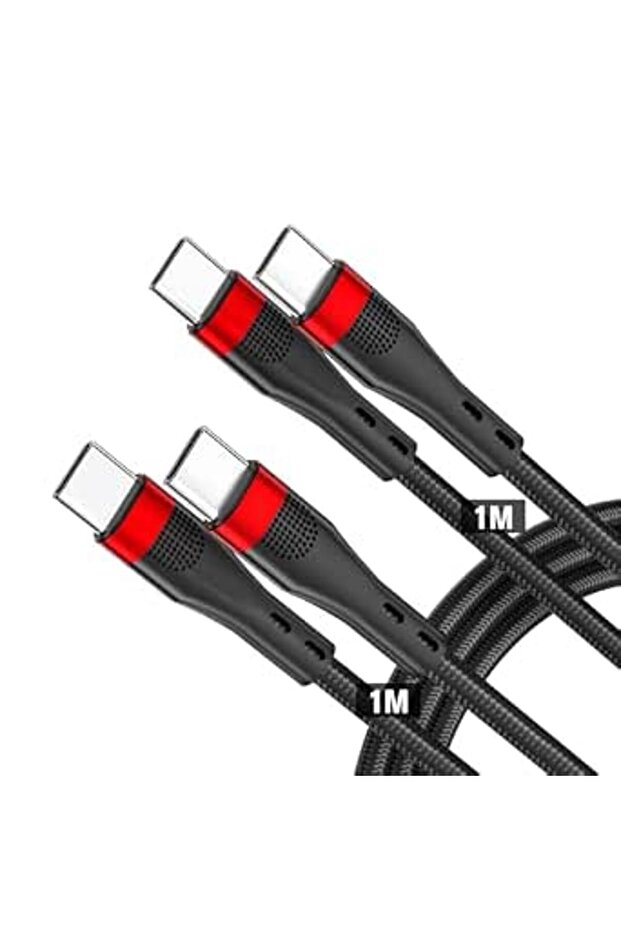 كابل USB C إلى USB C من Bestwish بقوة 60 واط، 3 قطع بطول 2 متر/6.6 قدم، كابلات هاتف من النوع C | شحن سريع 20 فولت 3 أمبير بتقنية PD و USB