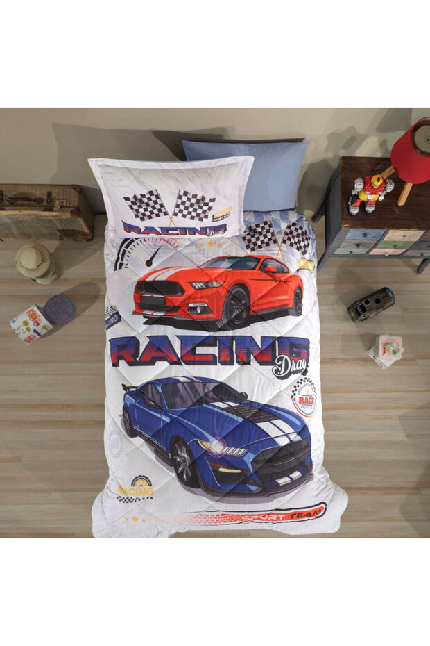 Treefire Walnut Single Ranforce Youth Pattern Quilt Set Racing Drag