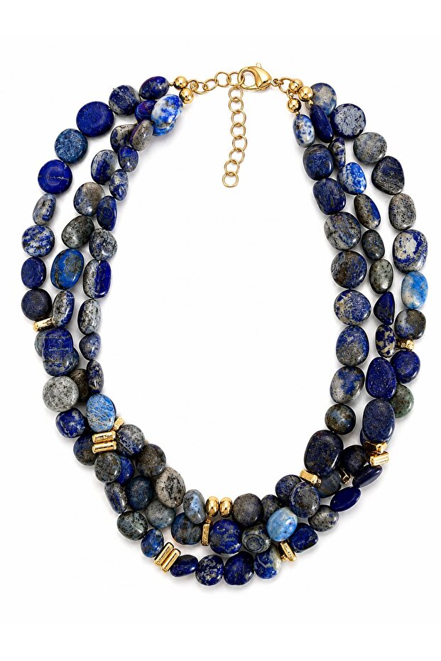 Natural Lapis Lazuli 3-Piece Necklace
