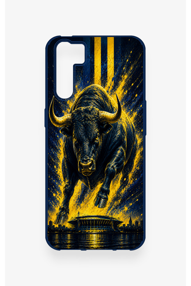 Oppo A91 Compatible Kadiköy Bull Patterned Silicone Case