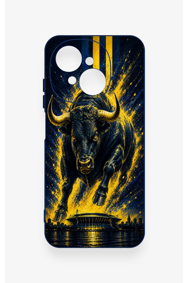 Tecno Spark Go1 Compatible Kadiköy Bull Patterned Silicone Case