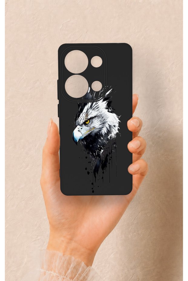 Redmi Note 13 Pro 4g Compatible Bald Eagle Patterned Silicone Case