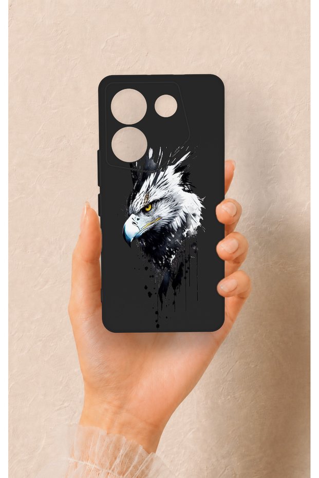 Tecno Camon 20 Pro Compatible Bald Eagle Patterned Silicone Case