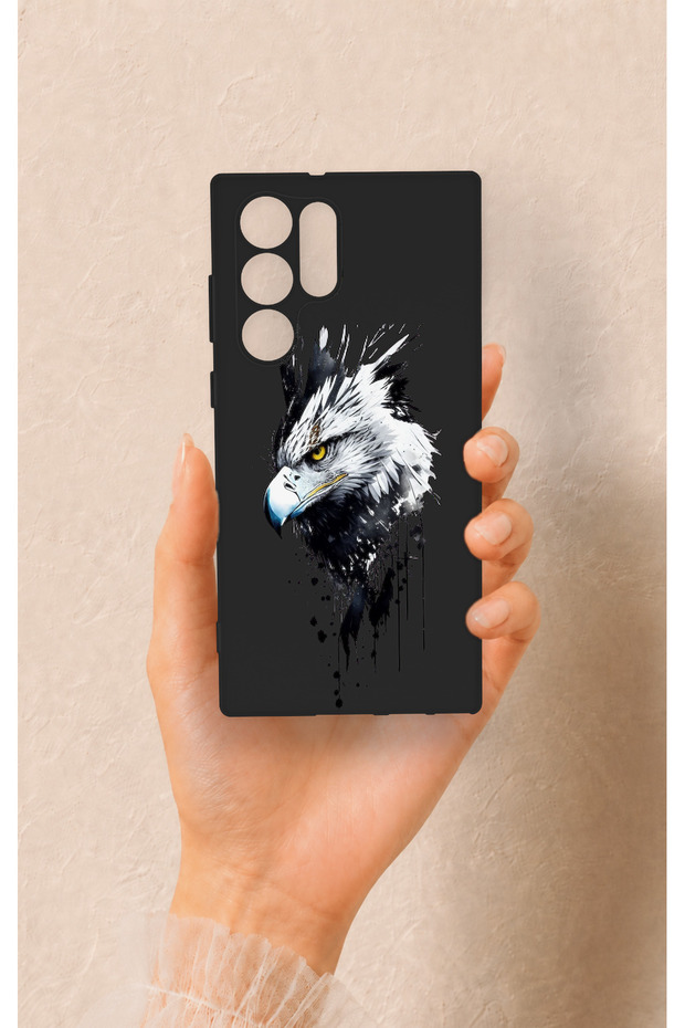 Samsung S22 Ultra Compatible Bald Eagle Patterned Silicone Case