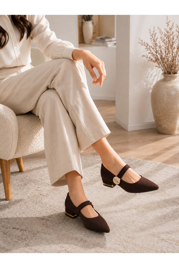 Women's Buckle-Strapped Pointed Toe Stylish Daily Comfortable Ballerinas