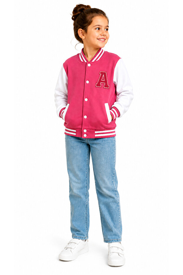 Winter College Jacket with Pockets, Embroidered Thread, Ages 9-10-11-12