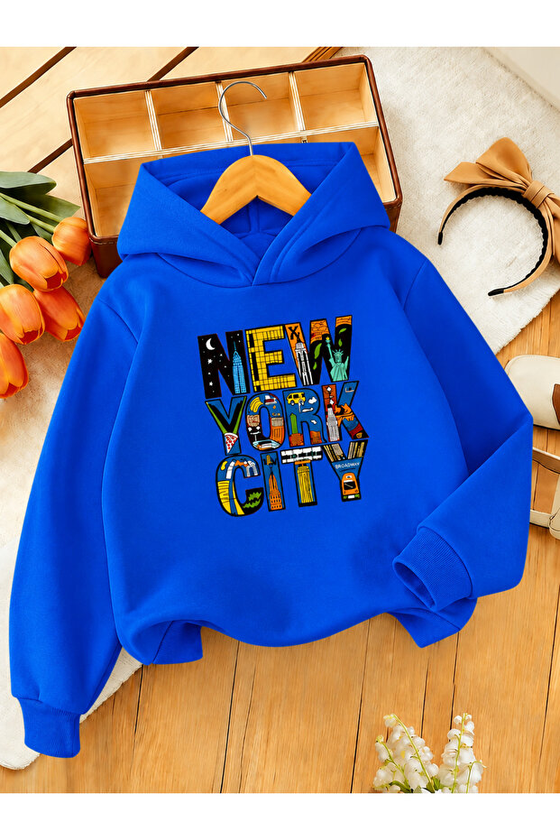Children's Hooded Printed Sweatshirt