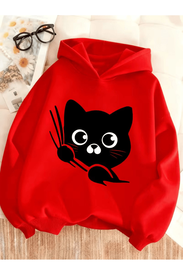 Children's Hooded Printed Sweatshirt