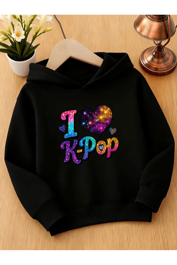 Children's Hooded Printed Sweatshirt