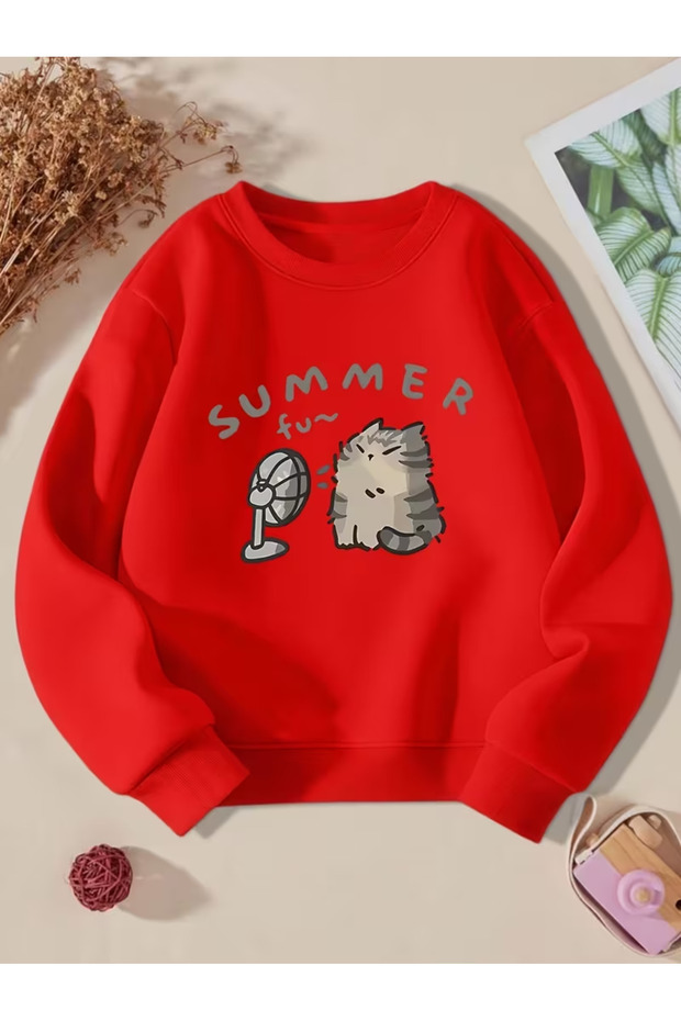 Children's Crew Neck Printed Sweatshirt