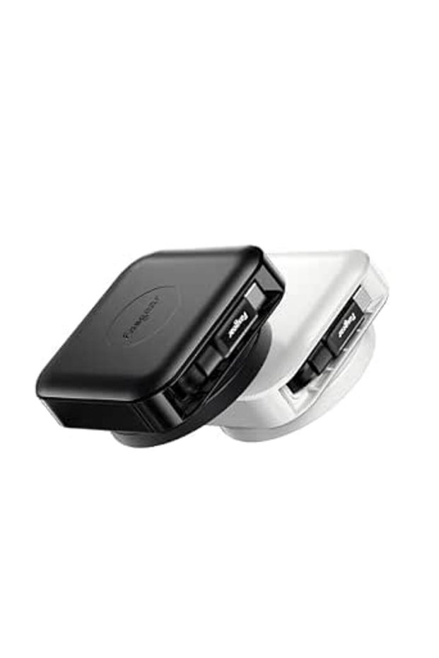 فاسجير كيبل USB C قابل للسحب، عبوة من قطعتين سلك شحن 60 واط (2 متر، اسود)