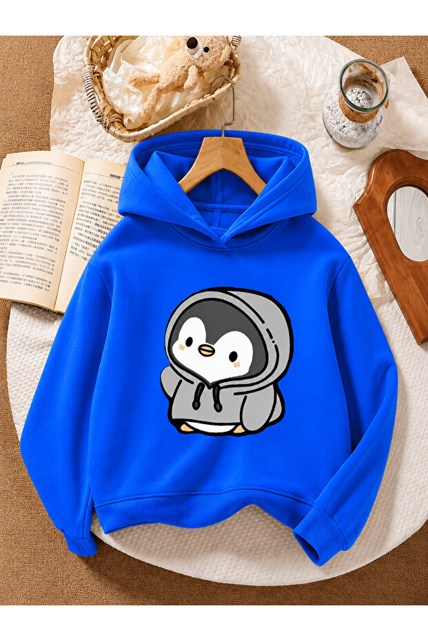 Children's Hooded Printed Sweatshirt