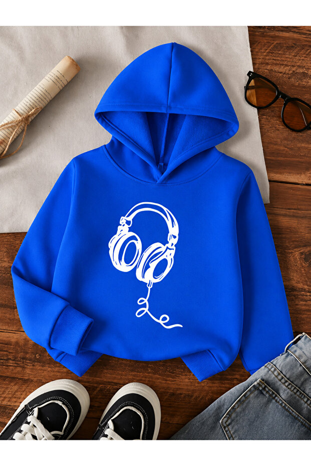 Children's Hooded Printed Sweatshirt