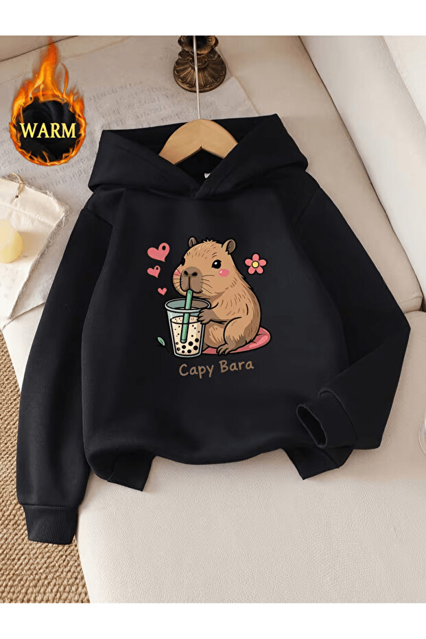 Children's Hooded Printed Sweatshirt