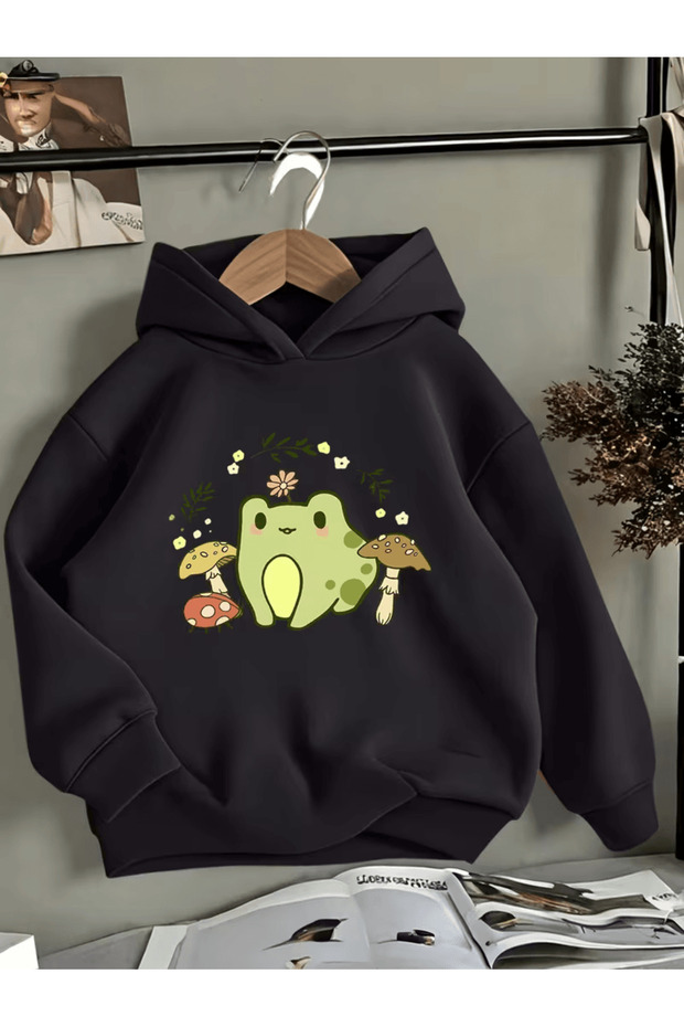 Children's Hooded Printed Sweatshirt
