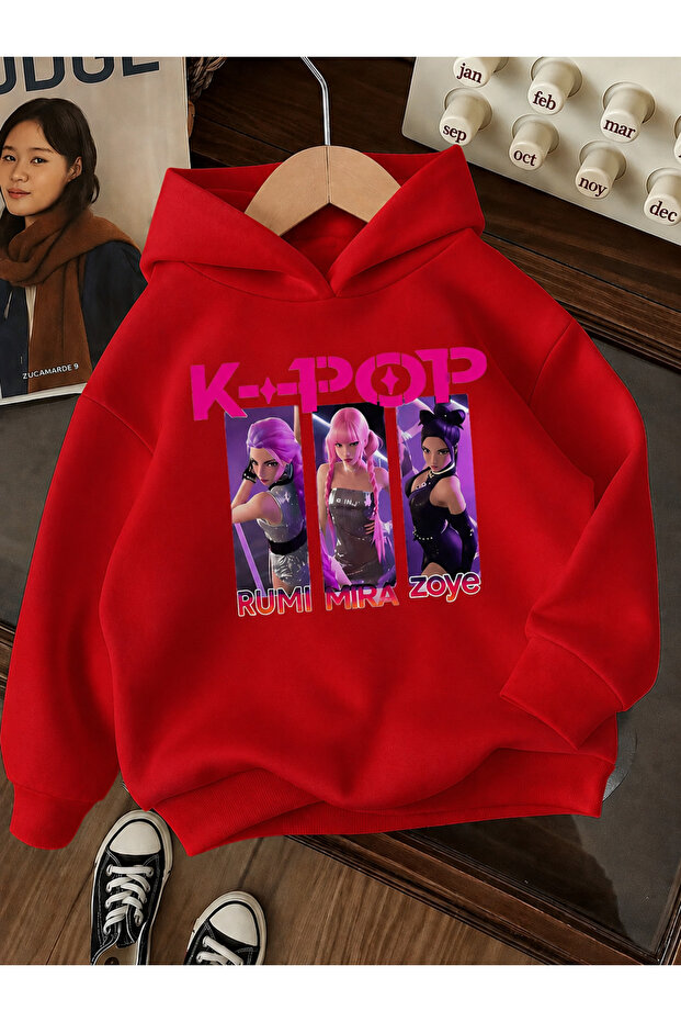 Children's Hooded Printed Sweatshirt