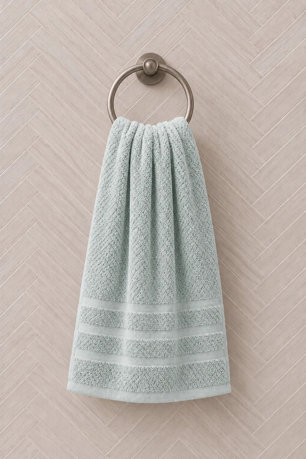 Berrak Hand Towel 50X90 - Mint Green - 100% Cotton
