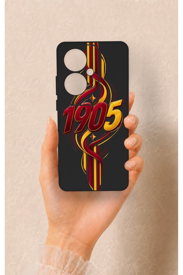 Oppo Reno 11F Compatible Yellow Red Ivy Patterned Silicone Case