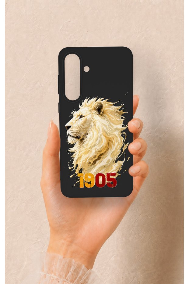 Samsung S25Fe Compatible Yellow Red 1905 Lion Pattern Silicone Case