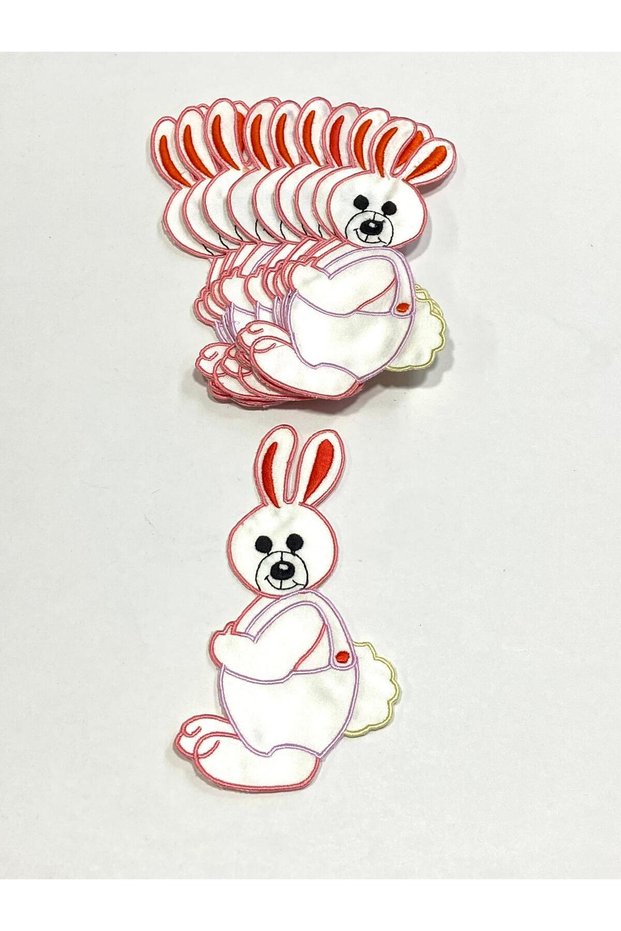 Rabbit Patterned Applique for Children's Clothing / 10 Pieces / 16X9 cm / Model # 2