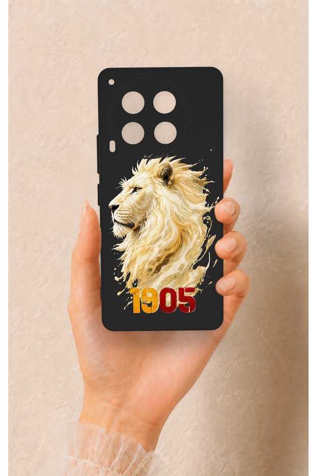 Tecno Camon 30 Compatible Yellow Red 1905 Lion Pattern Silicone Case