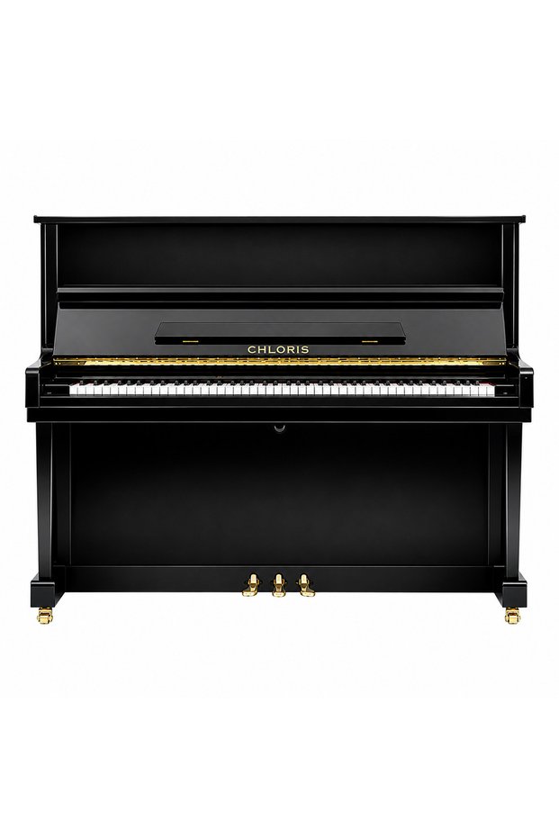 HU118 Acoustic Upright Piano with Matching Bench, 118cm Black Polished Cabinet, 88-Key Piano with 3 Pedals for Home, Music Lessons, Schools & Studios