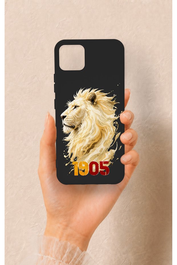 Realme C11 2021 Compatible Yellow Red 1905 Lion Pattern Silicone Case