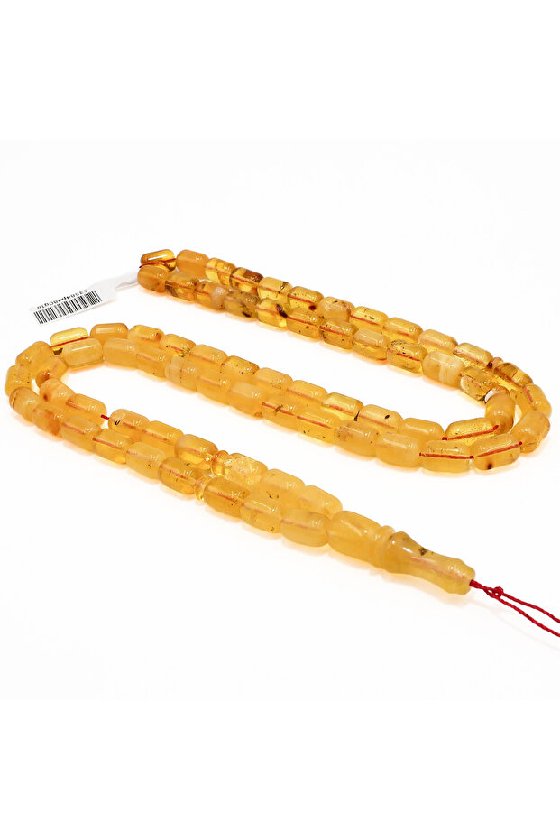 Baltic Amber Rosary with Inclusions – 70 Beads 7/11mm Barrel Prayer Tasbih 30g