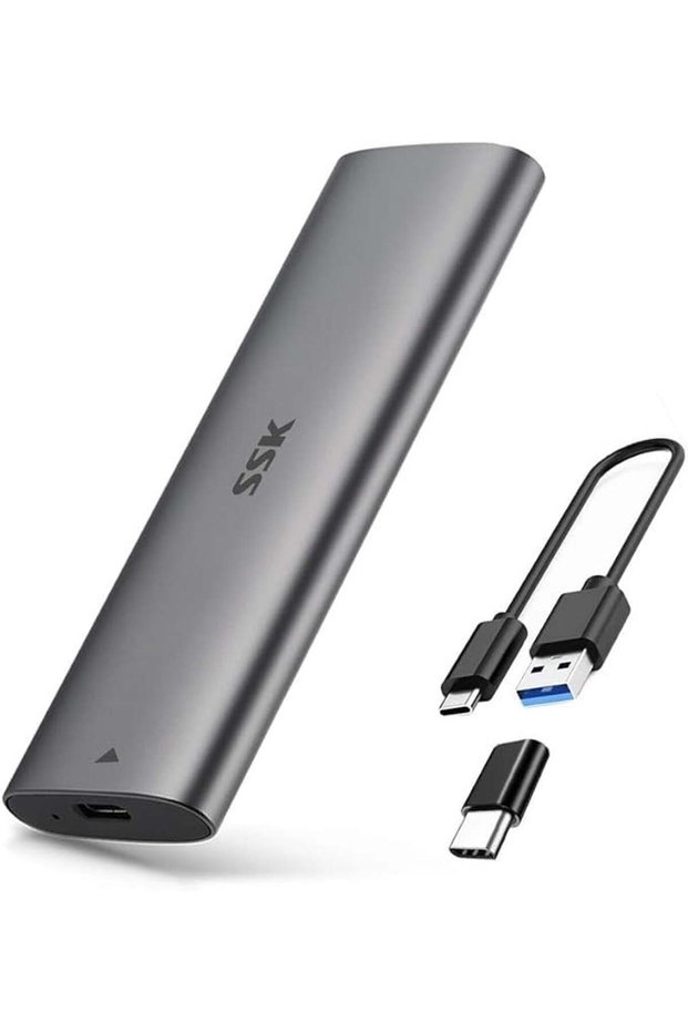 Ssk M.2 Nvme Ssd Enclosure - Aluminum USB 3.2 Gen 2 Type-C External Disk Case (10Gbps)