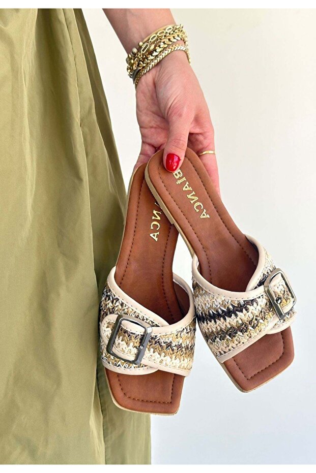Beige Skin Slippers