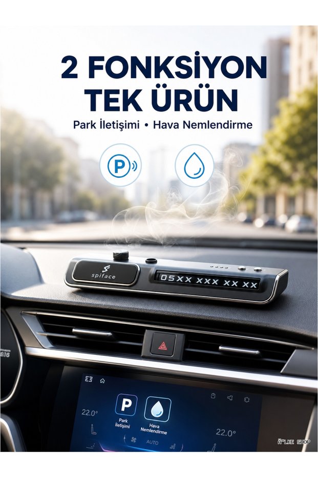 Ilkestor Led Lighted Car Windshield Phone Number Display Ati + 3-Level Air (195448) Humidity