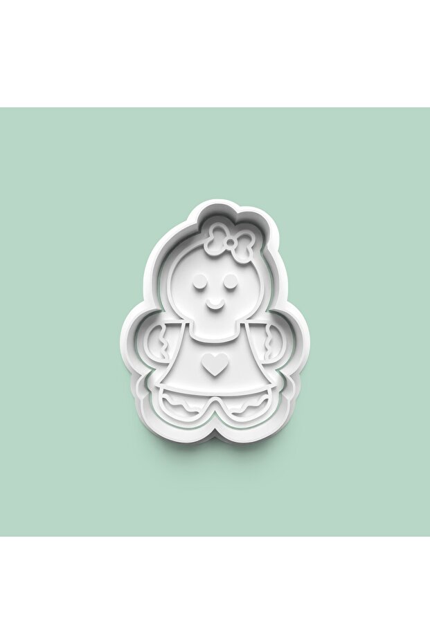 Gingerbread Woman Cookie Mold and Sugar Dough Mold 0990-4