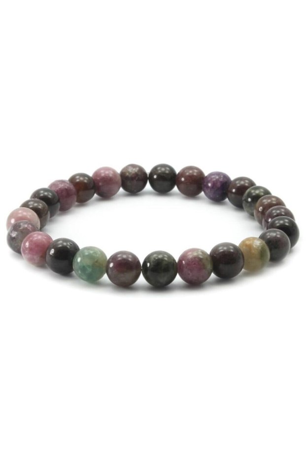 Natural Stone Tourmaline 8mm Unisex Bracelet