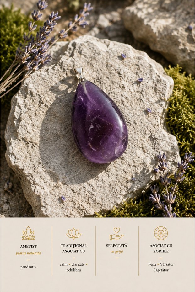 Amethyst Drop Pendant