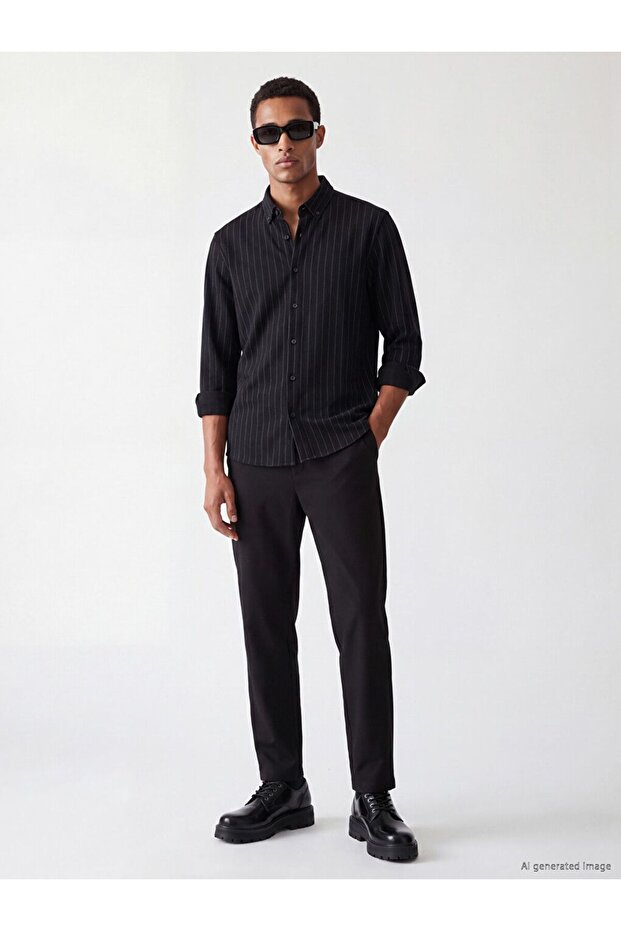 Lcw Vision Black Regular Fit Men's Trousers