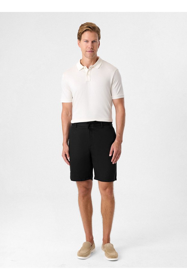 Navy Blue Men's Regular Fit Shorts B35S36002