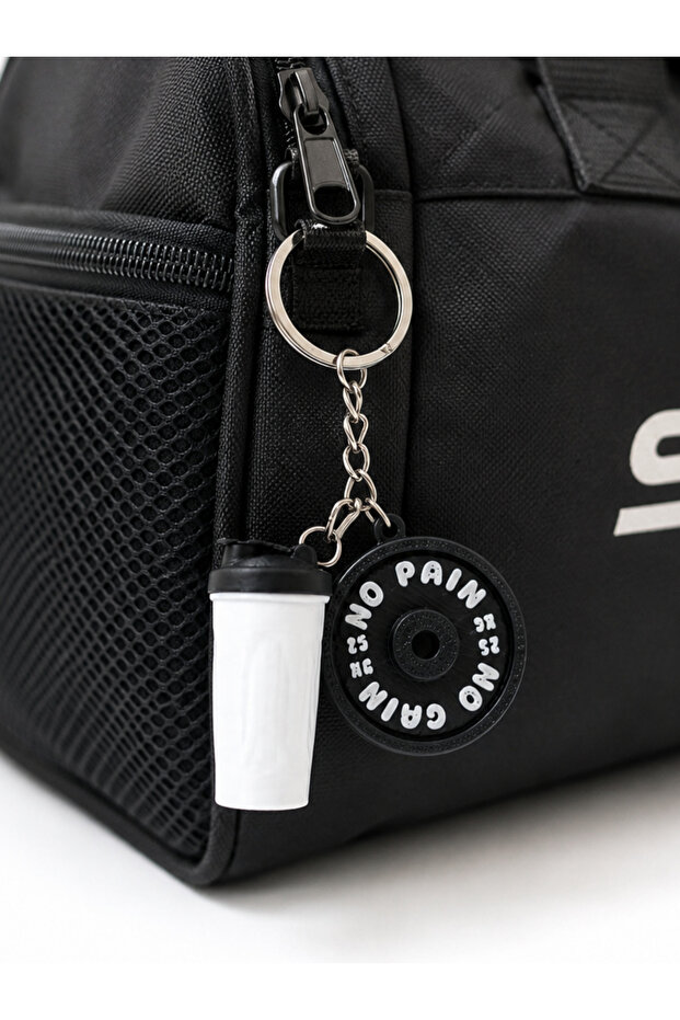 Fitness 2-Piece Charm and Keychain Set