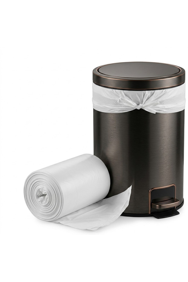 90 Count 10 Gallon Small Bin Liners, White Trash Bags for Kitchen, Bathroom & Household Use, Durable Multipurpose Waste & Storage Bags