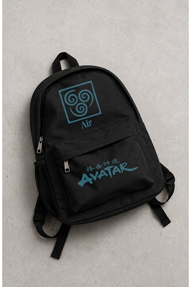 Unisex Avatar Air Kingdom Logo Printed Backpack, the Last Airbender Themed School Bag