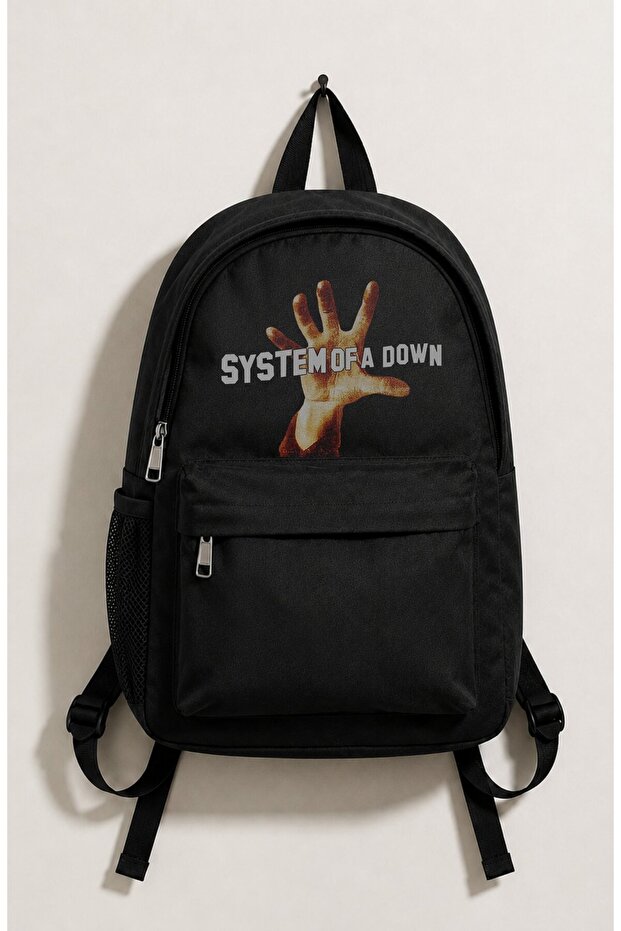 حقيبة ظهر مطبوعة من System of a Down للجنسين، حقيبة مدرسية بطابع فرقة الروك