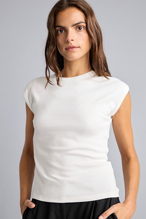 Slim Fit Crew Neck Basic Plain Modal Short Sleeve T-Shirt I6643Ax26Au