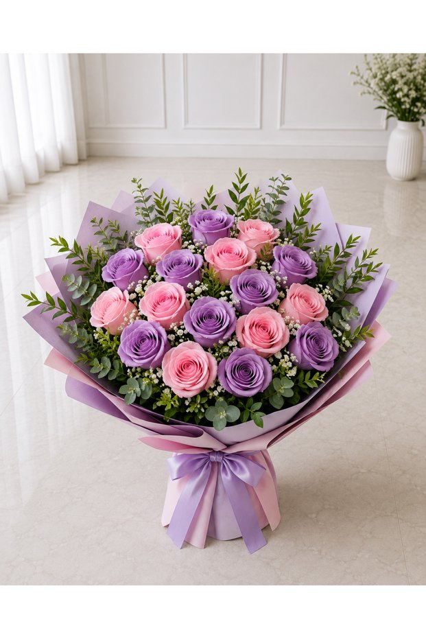 8Pink9purpleRoseBq